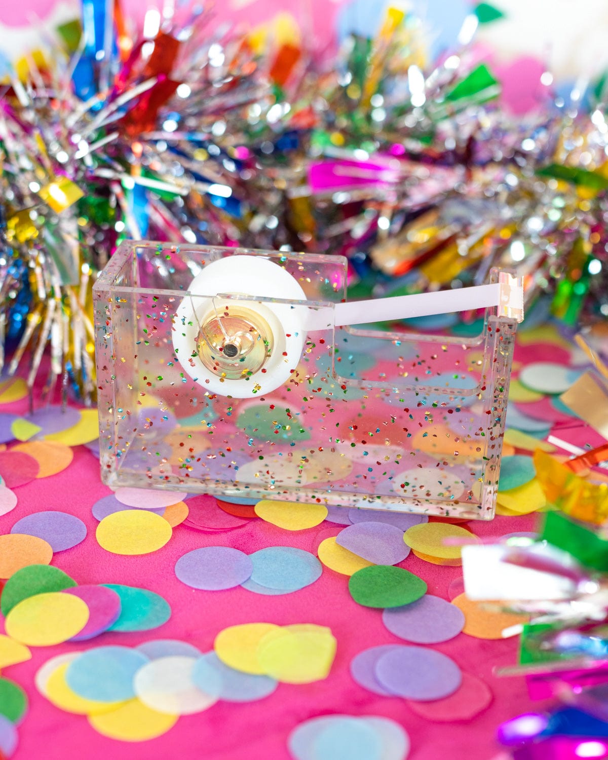 Packed Party Confetti Party Acrylic Tape Dispenser