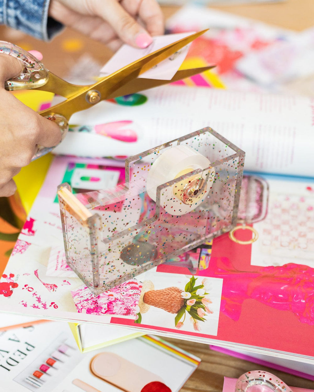 Packed Party Confetti Party Acrylic Tape Dispenser