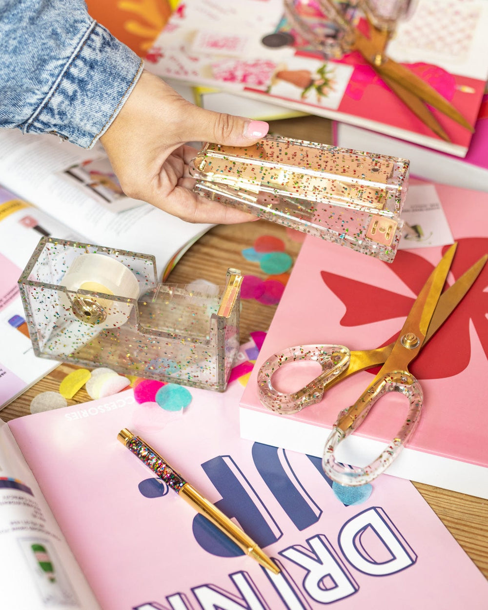 Packed Party Confetti Party Acrylic Stapler