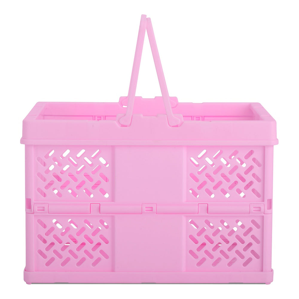 Iscream Small Pink Foldable Storage Crate