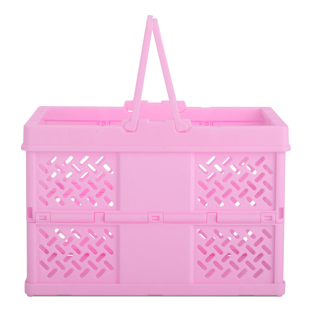 Iscream Small Pink Foldable Storage Crate
