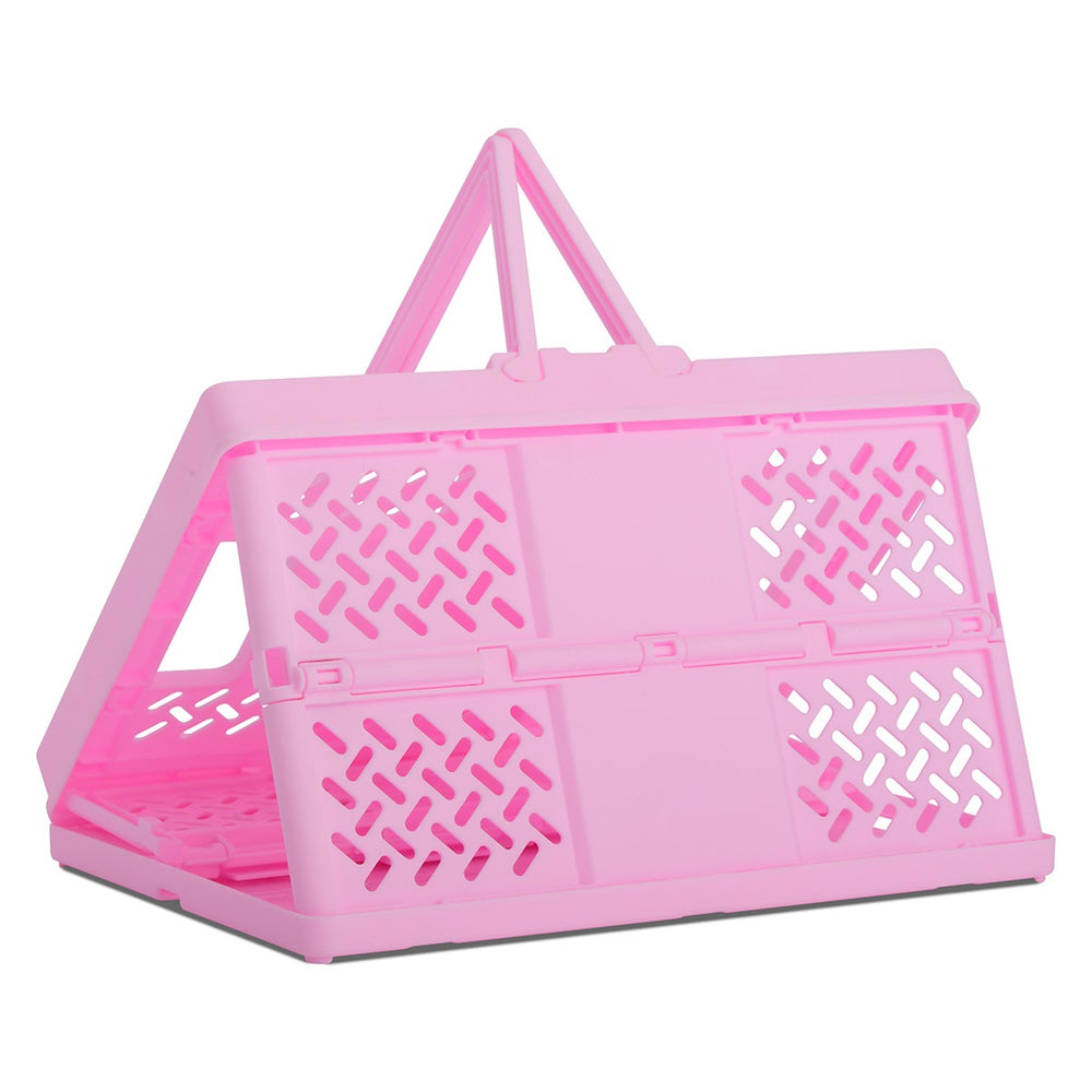 Iscream Small Pink Foldable Storage Crate