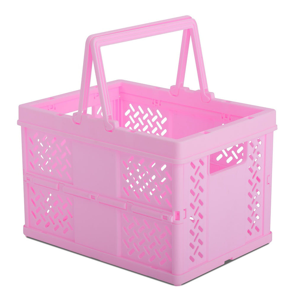Iscream Small Pink Foldable Storage Crate