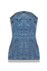 KatieJ Rome Strapless Denim Dress