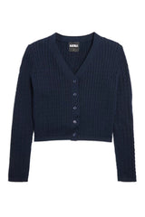 KatieJ Tween Rory Crewneck Cardigan, Navy