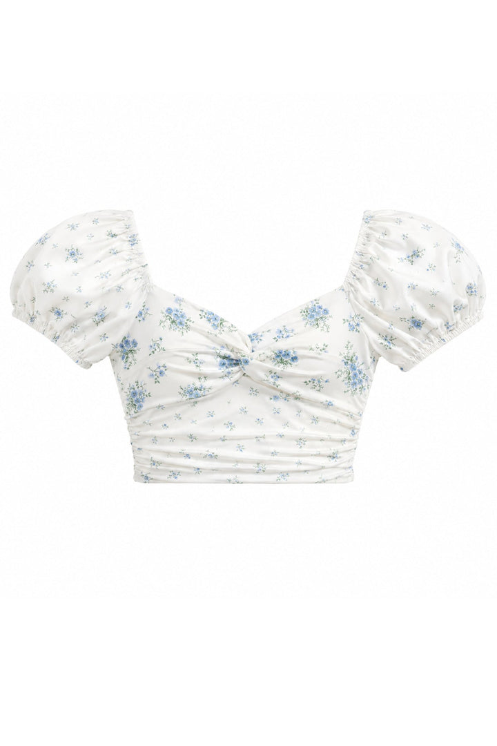 KatieJ Roya Top, White Floral