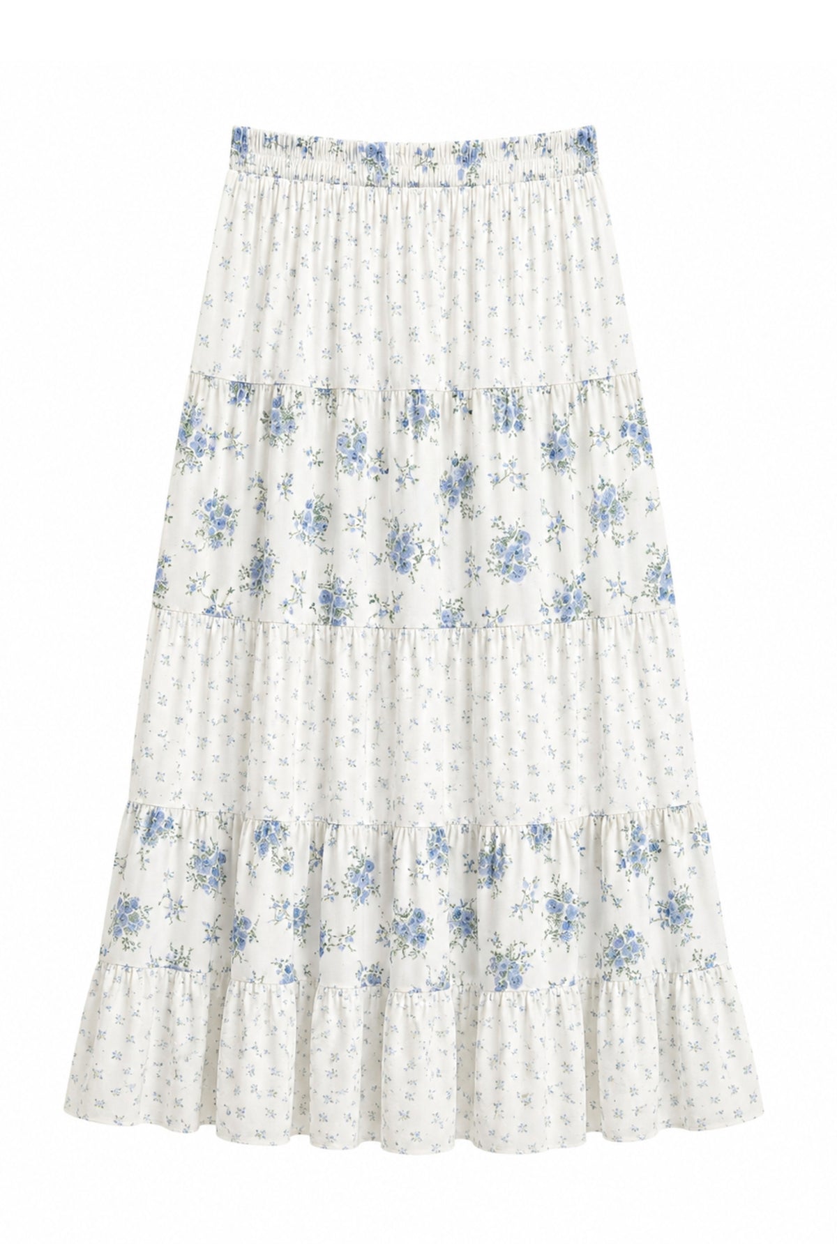 KatieJ Roya Maxi Skirt, White Floral