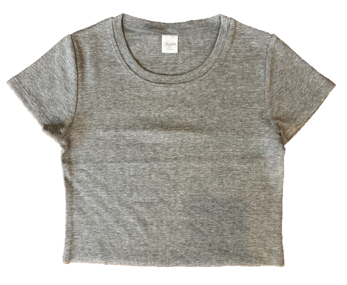Ribbed Seamless Boxy Tee