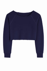 KatieJ Shane Heart Off Shoulder Cropped Sweatshirt
