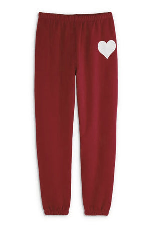 KatieJ Shane Heart Sweat Pants, Mulberry