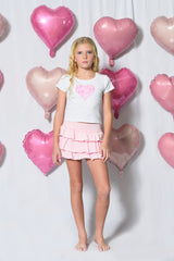 KatieJ Shane Ruffle Skort, Ballet Pink