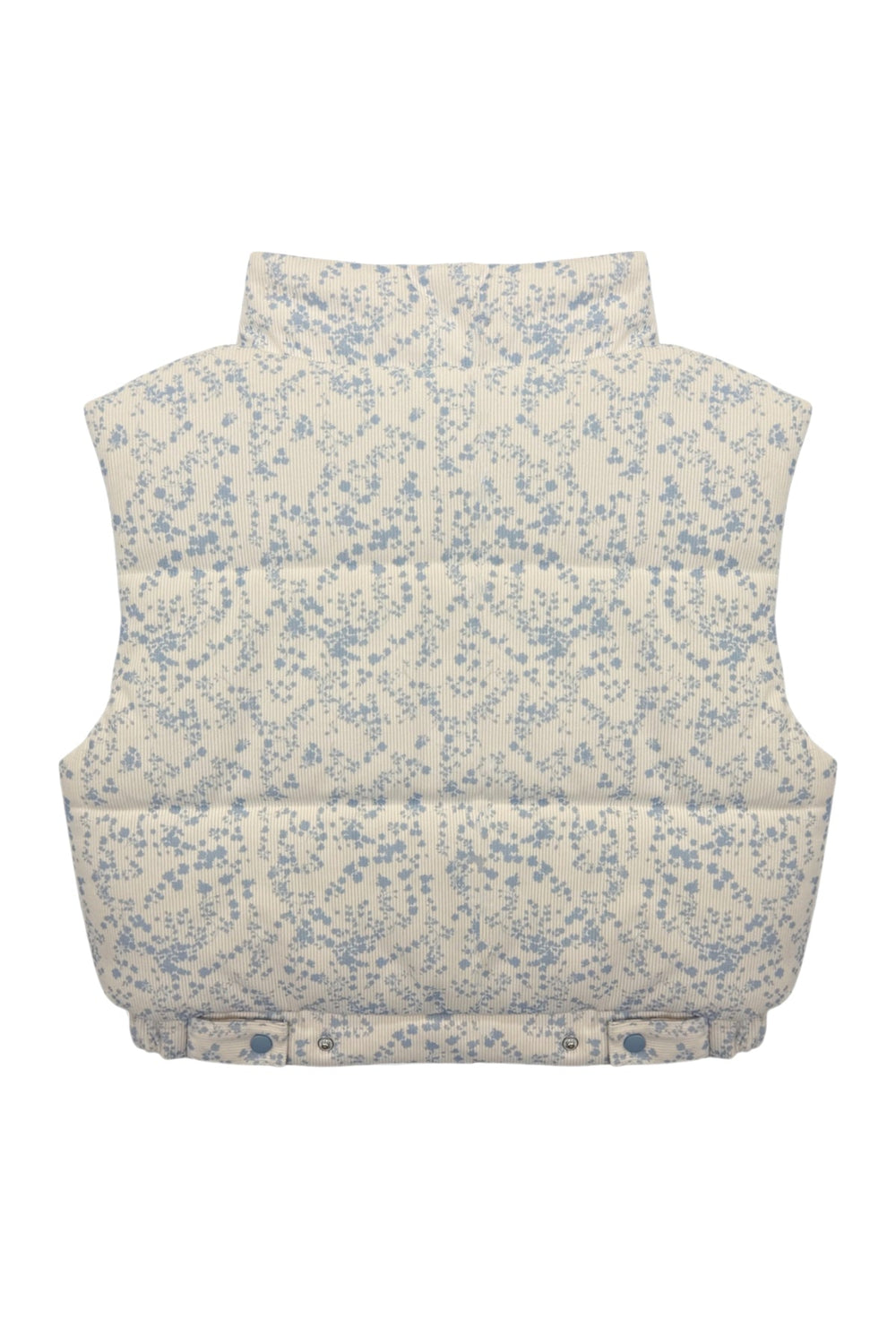 KatieJ Tween Snowy Courduroy Puffer Vest, Glacier Bloom