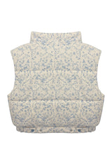 KatieJ Tween Snowy Courduroy Puffer Vest, Glacier Bloom