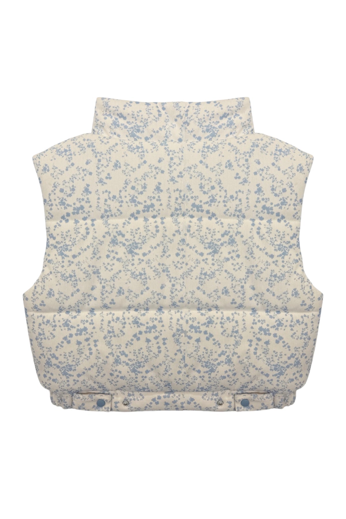 KatieJ Tween Snowy Courduroy Puffer Vest, Glacier Bloom