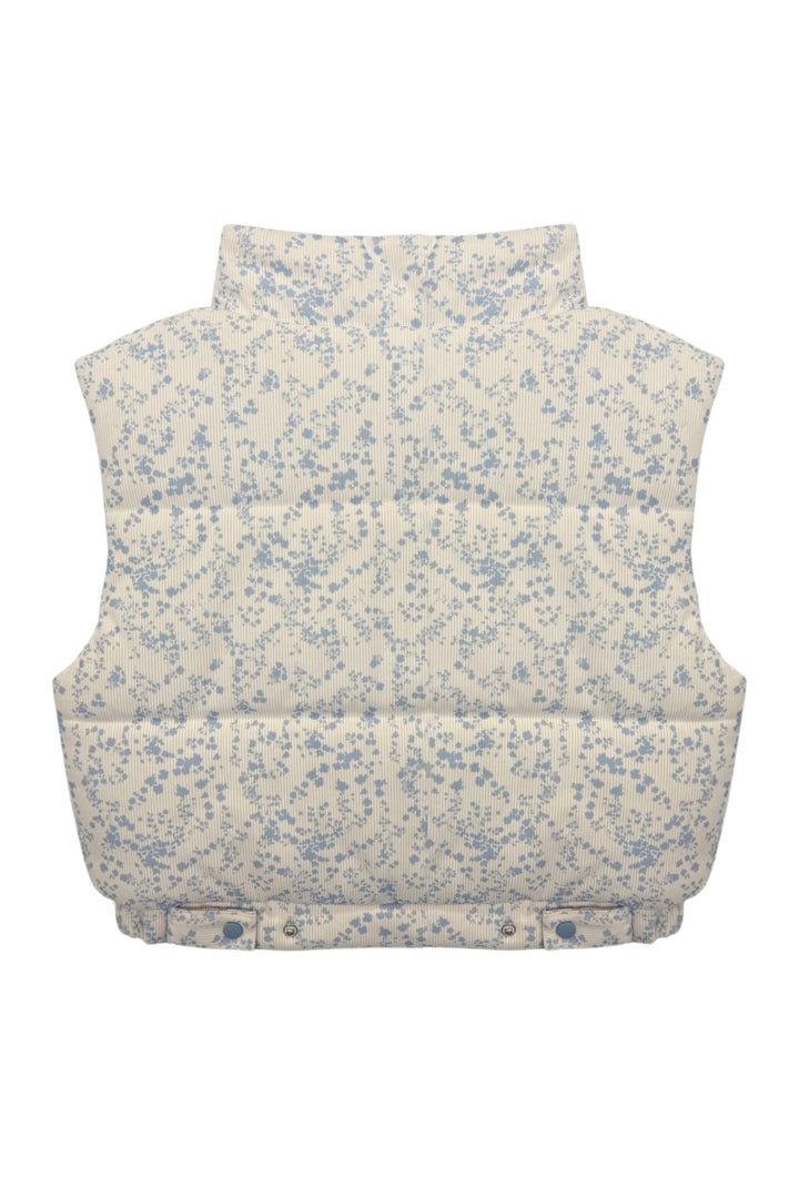 KatieJ Tween Snowy Courduroy Puffer Vest, Glacier Bloom