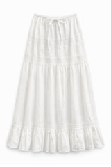 KatieJ Sofie Tiered Maxi Solid Skirt
