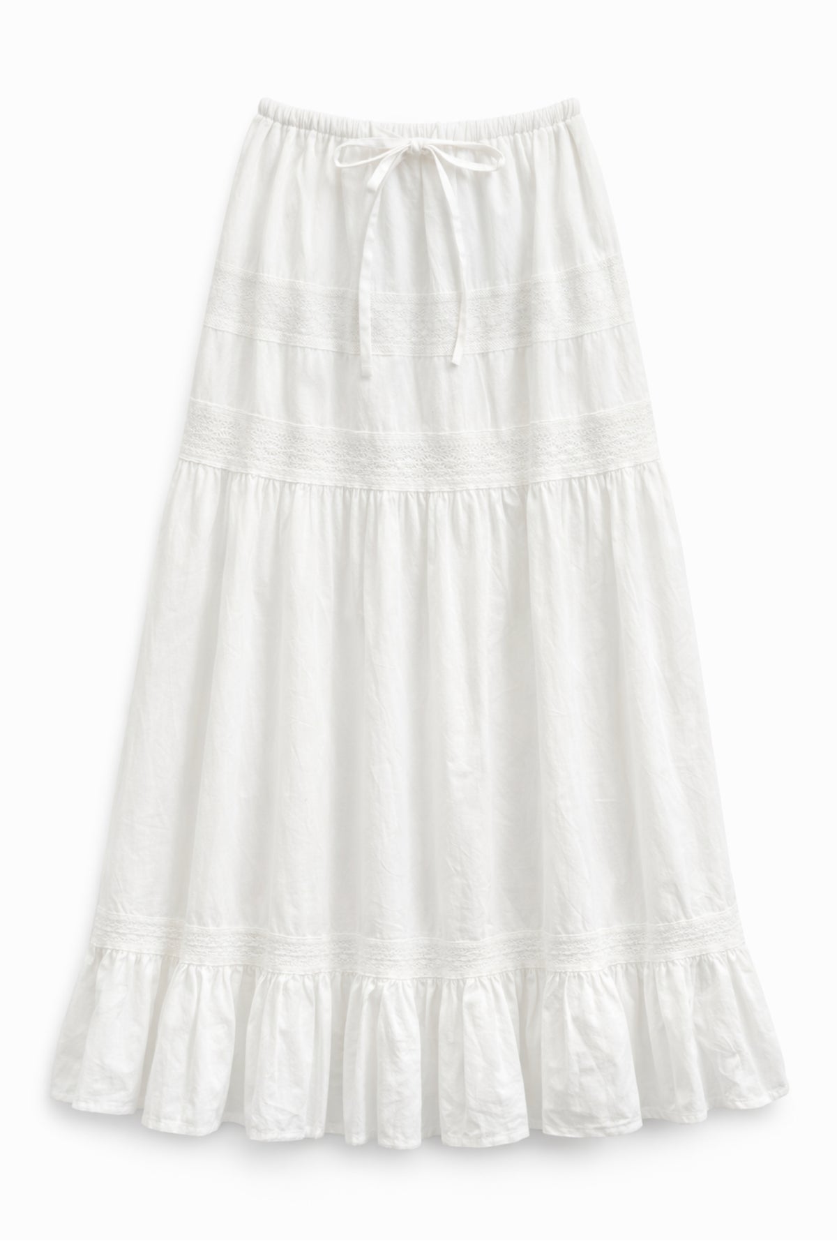 KatieJ Sofie Tiered Maxi Solid Skirt