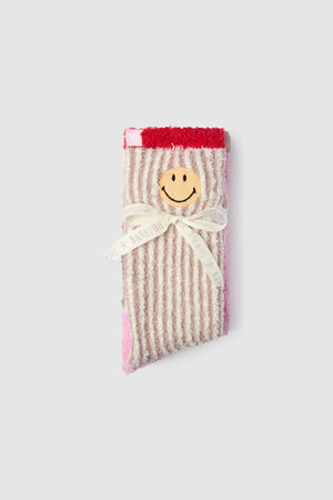 Barefoot Dreams CozyChic® Smiley® Ribbed Sock Set