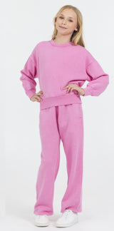 Vintage Havanah Washed Wide Leg Fleece Pant