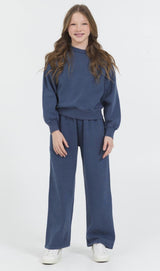 Vintage Havanah Washed Wide Leg Fleece Pant