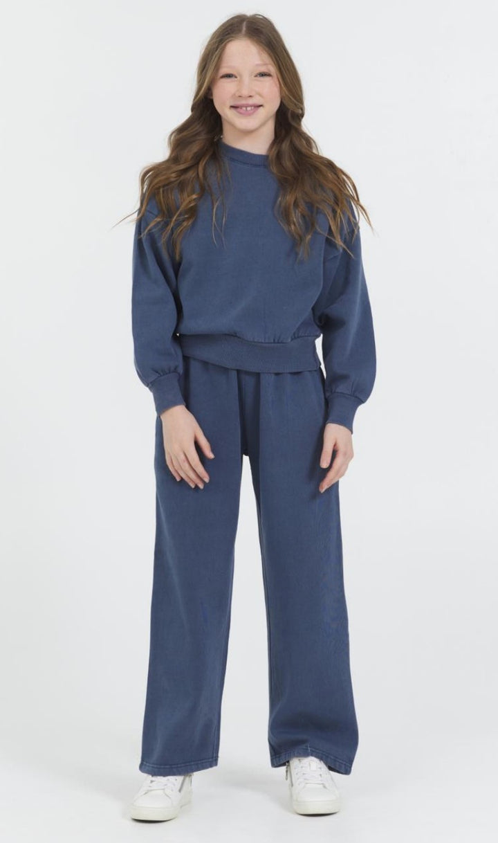 Vintage Havanah Washed Wide Leg Fleece Pant
