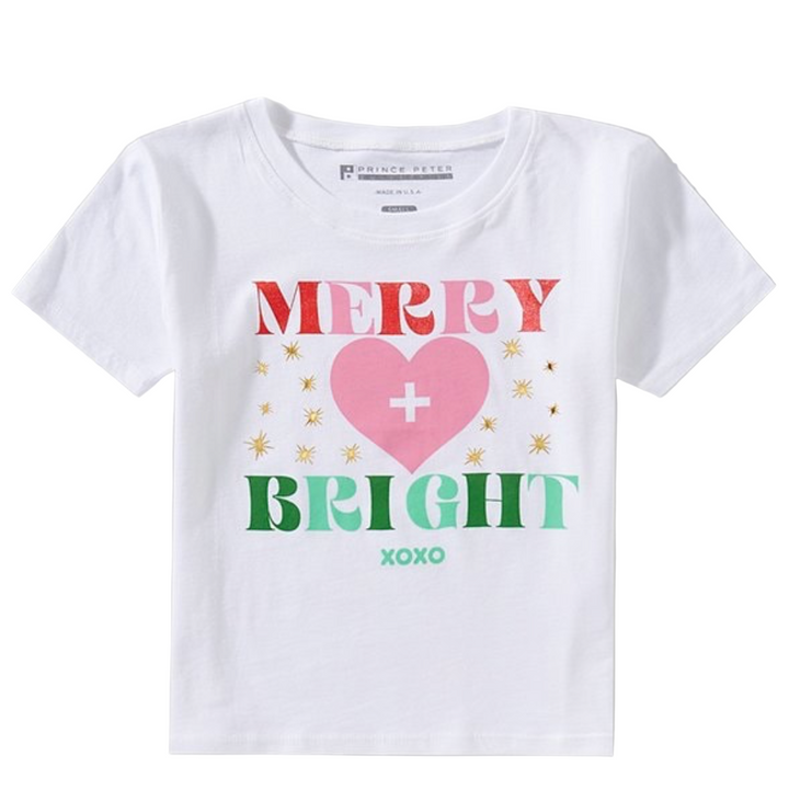 Merry & Bright Holiday Crop Tee
