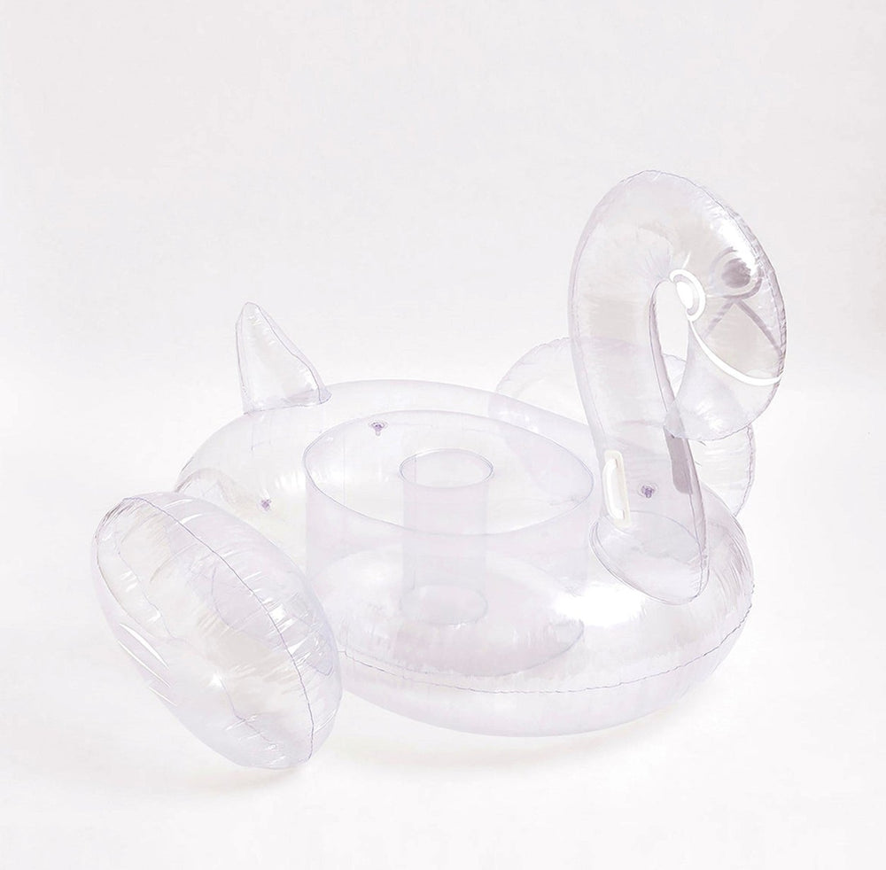SunnyLIFE-Luxe Ride-On Flamingo, Clear