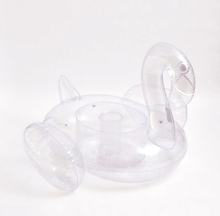SunnyLIFE-Luxe Ride-On Flamingo, Clear