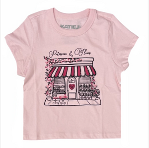 KatieJ Bakery Boxy Baby Tee, Baby Pink