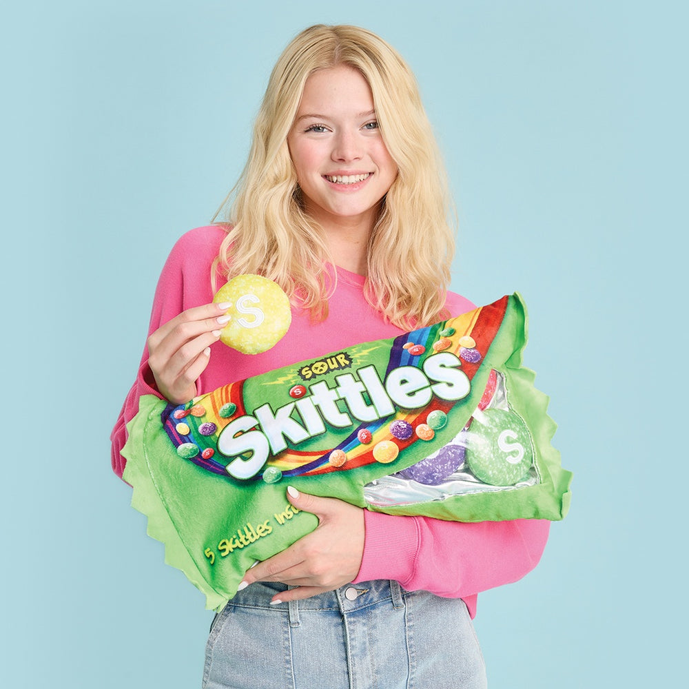 Iscream Sour Skittles Packaging Fleece Plush