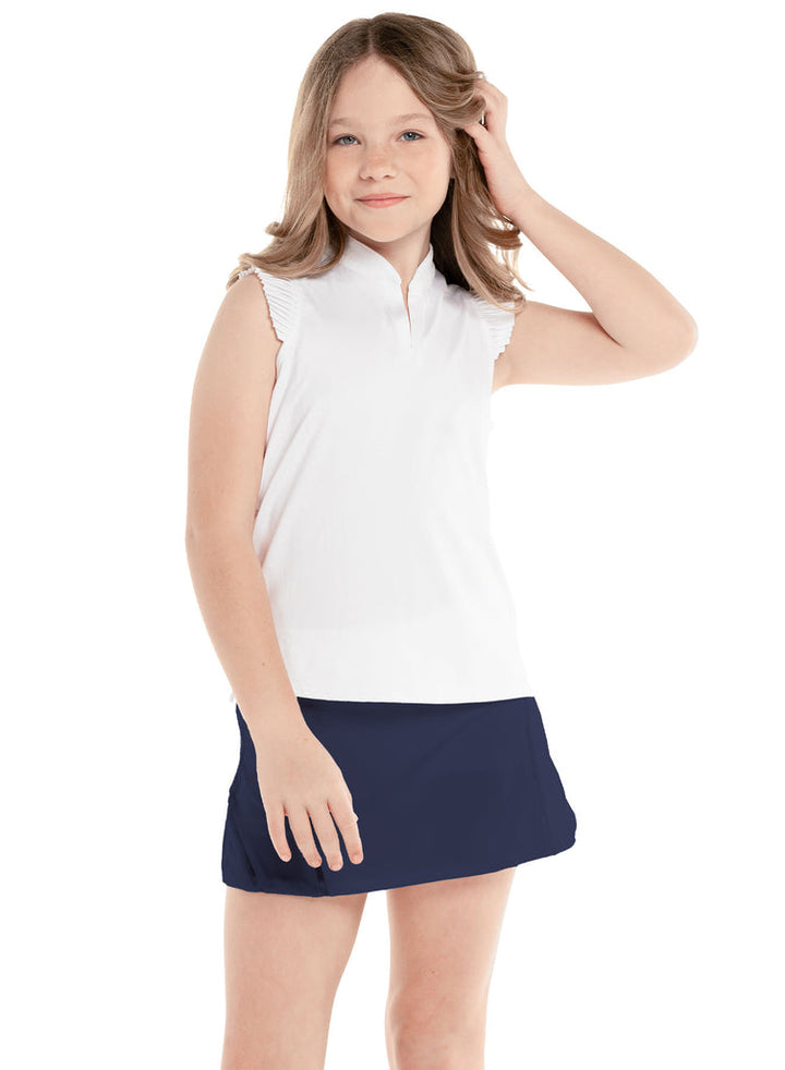 Lucky In Love Pleat Me Up Girls Tank