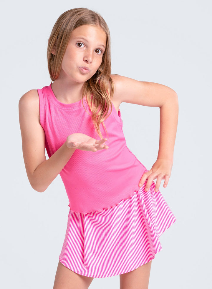 Lucky in Love Flutterline Tank, Taffy