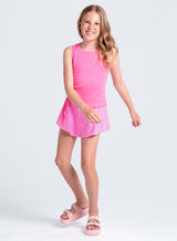 Lucky in Love Flutterline Tank, Taffy