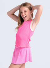 Lucky in Love Flutterline Tank, Taffy