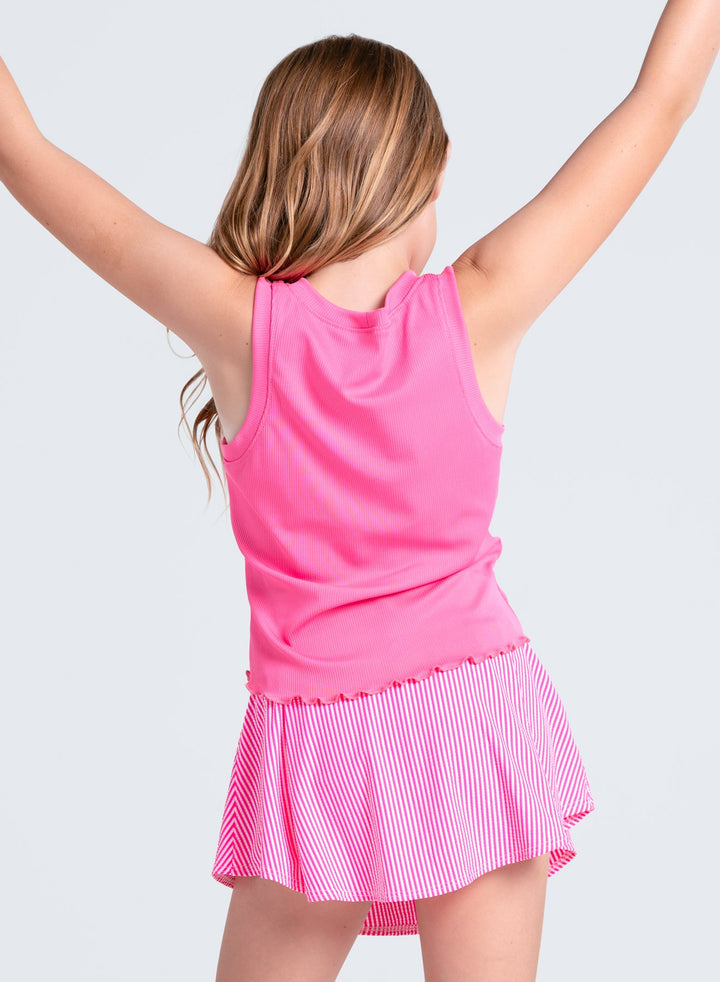 Lucky in Love Flutterline Tank, Taffy