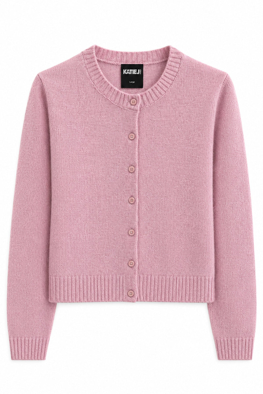 KatieJ Tamera Long Sleeve Cardigan, Dusty Mauve