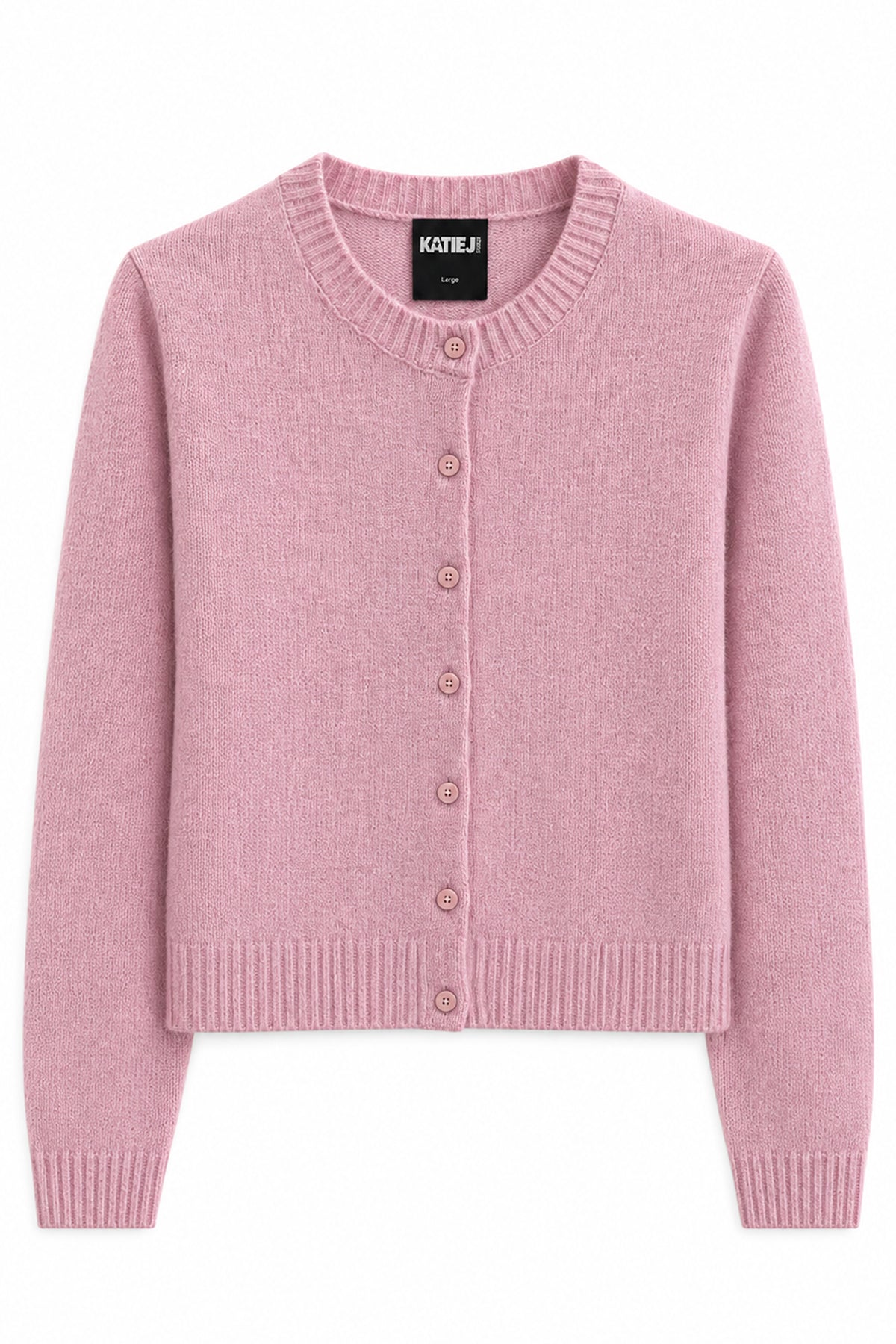 KatieJ Tamera Long Sleeve Cardigan, Dusty Mauve