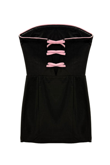KatieJ Tina Dress with Pink Bows