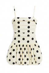KatieJ Tippy Gathered Bubble Dress, Polka Dot