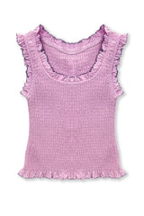 Helena Smocked Tank, Baby Pink Challis