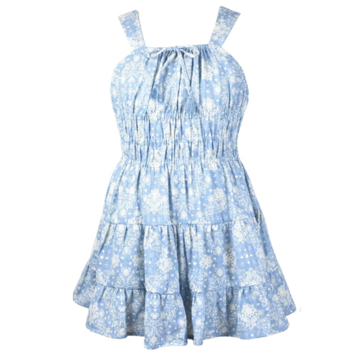 fbz Bandana Print Chiffon Tassel Dress
