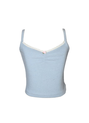 fbz Hachi Trim Lace Cami Top, Blue