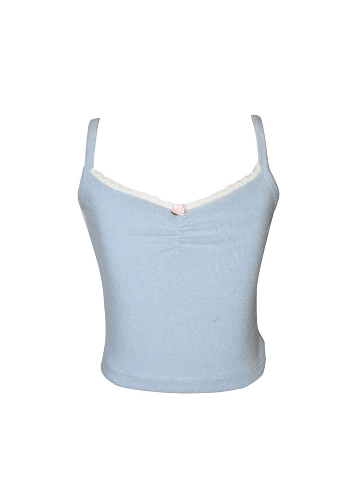 fbz Hachi Trim Lace Cami Top, Blue