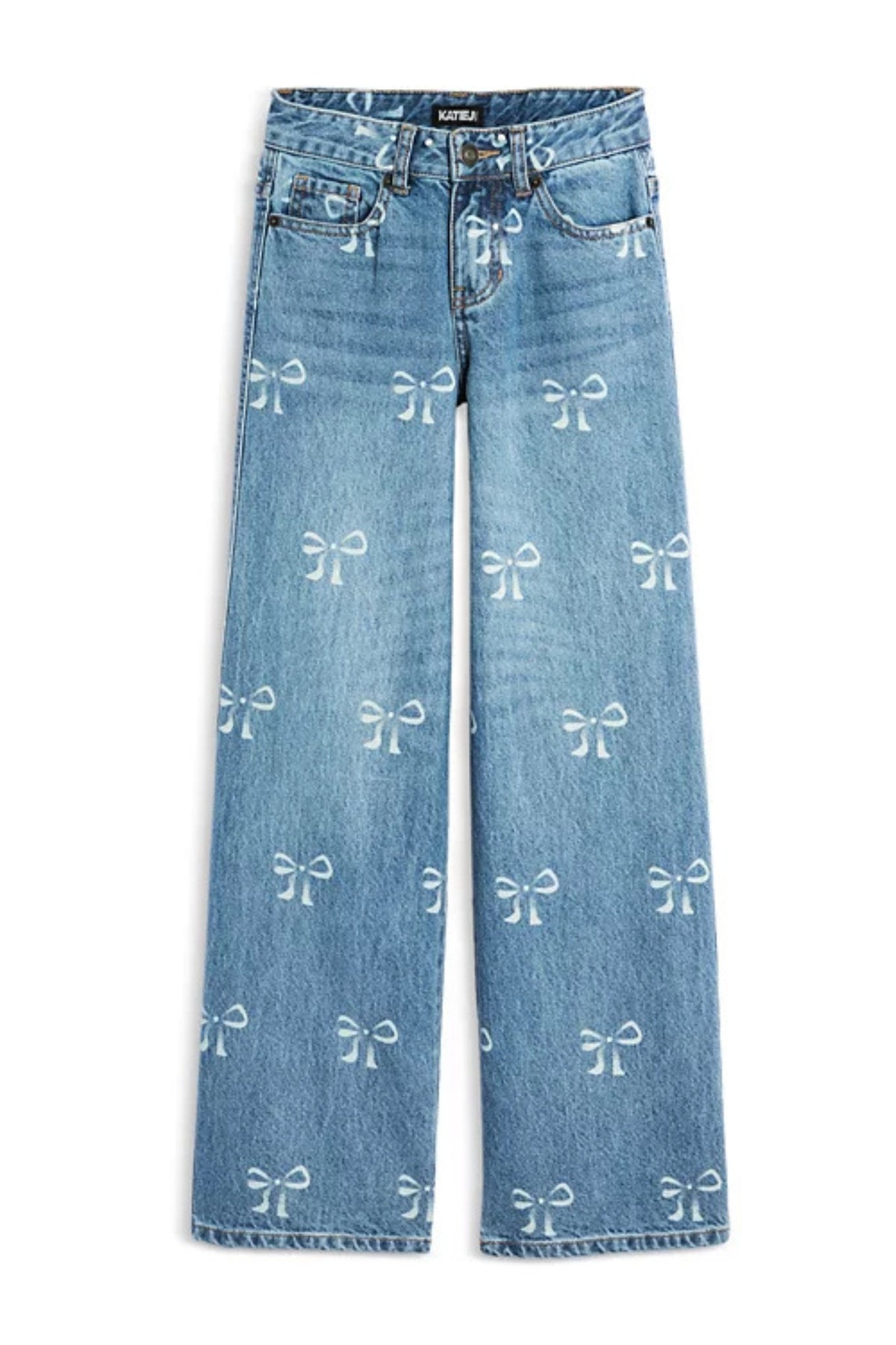 KatieJ Tween Chicago Low Rise Jeans with Print Bows