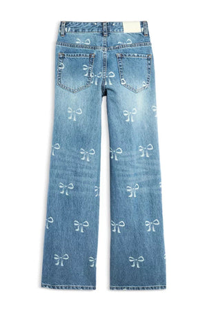 KatieJ Tween Chicago Low Rise Jeans with Print Bows