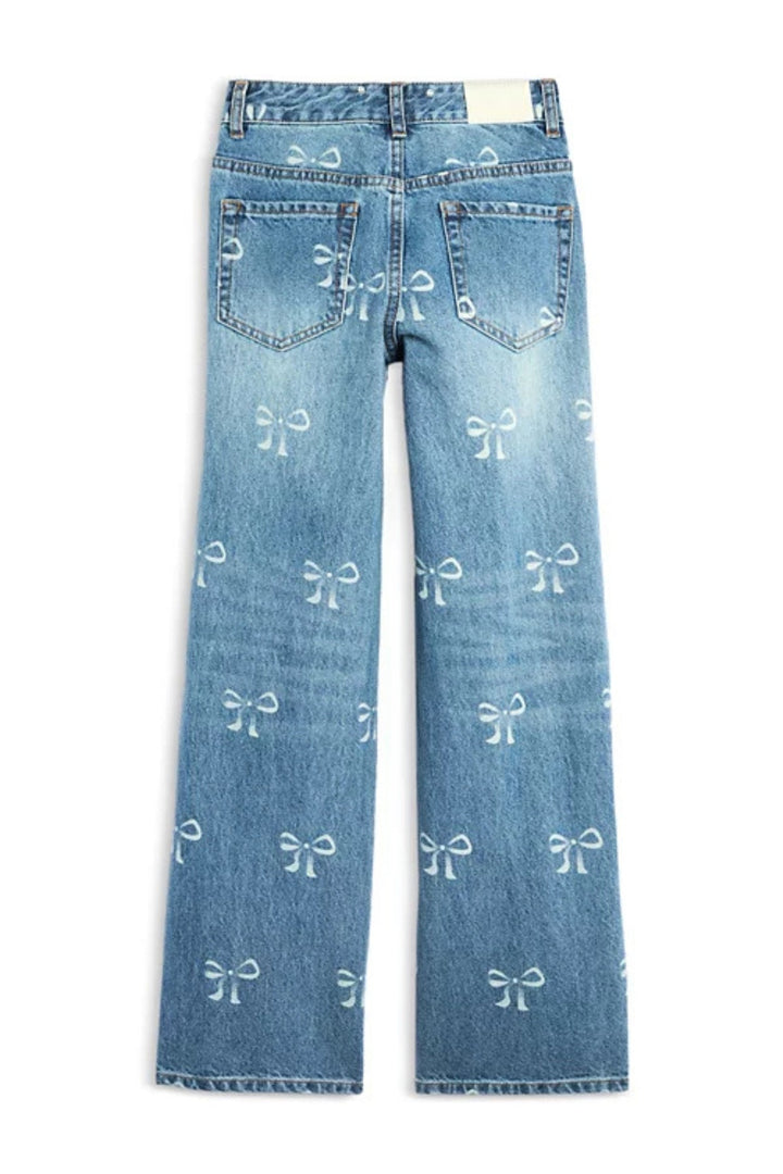 KatieJ Tween Chicago Low Rise Jeans with Print Bows