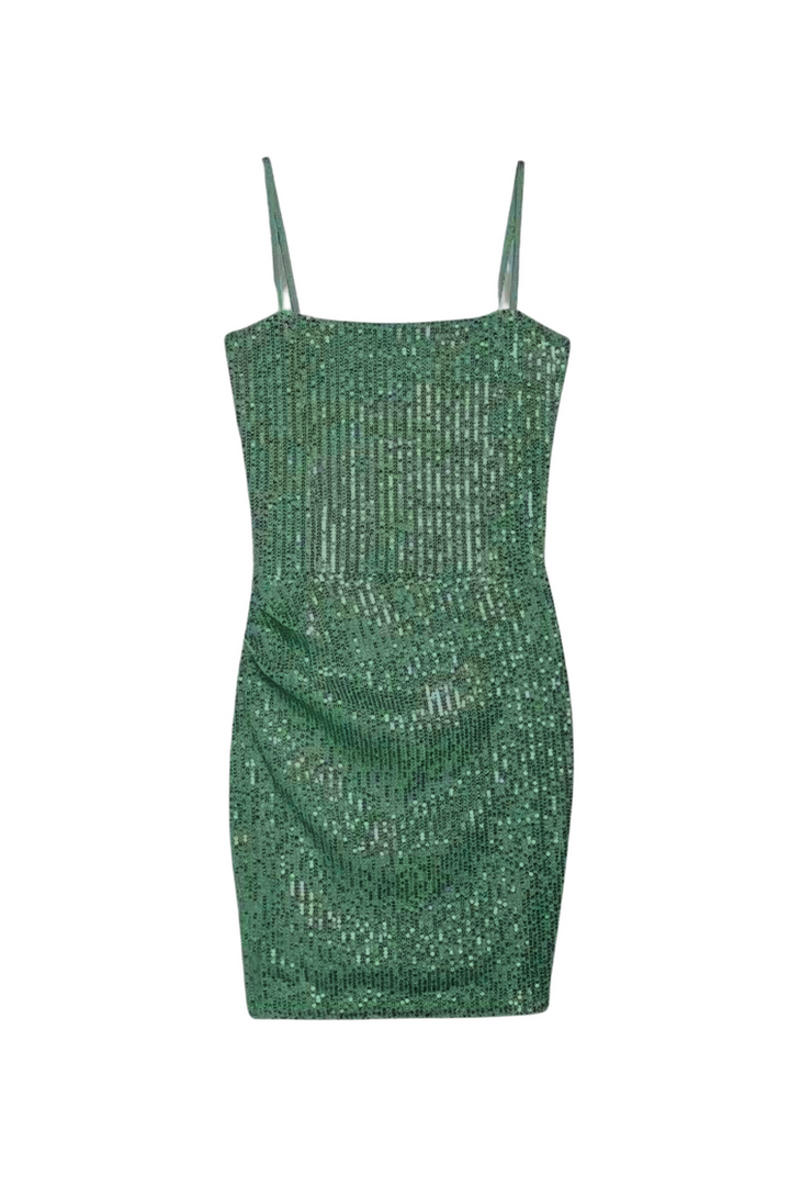 KatieJ Sequin Maddy Dress, Emerald Green
