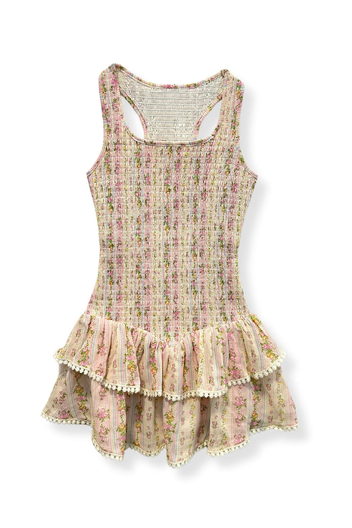 KatieJ Vallie Racerback Ruffle Dress