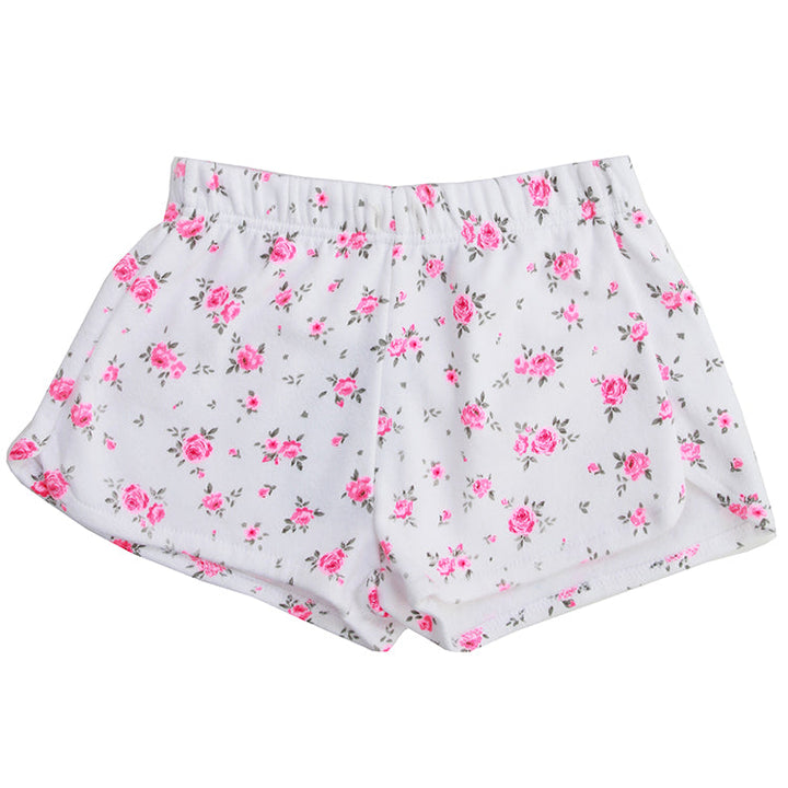 fbz Pink Flower Liberty Lightweight Fleece Shorts