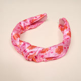 The Darling Effect Classic Twist Headband, Poppin' Petals Hot Pink